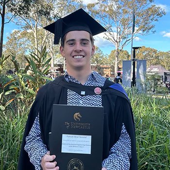 Mechanical Engineer, Patrick Steward at his graduation