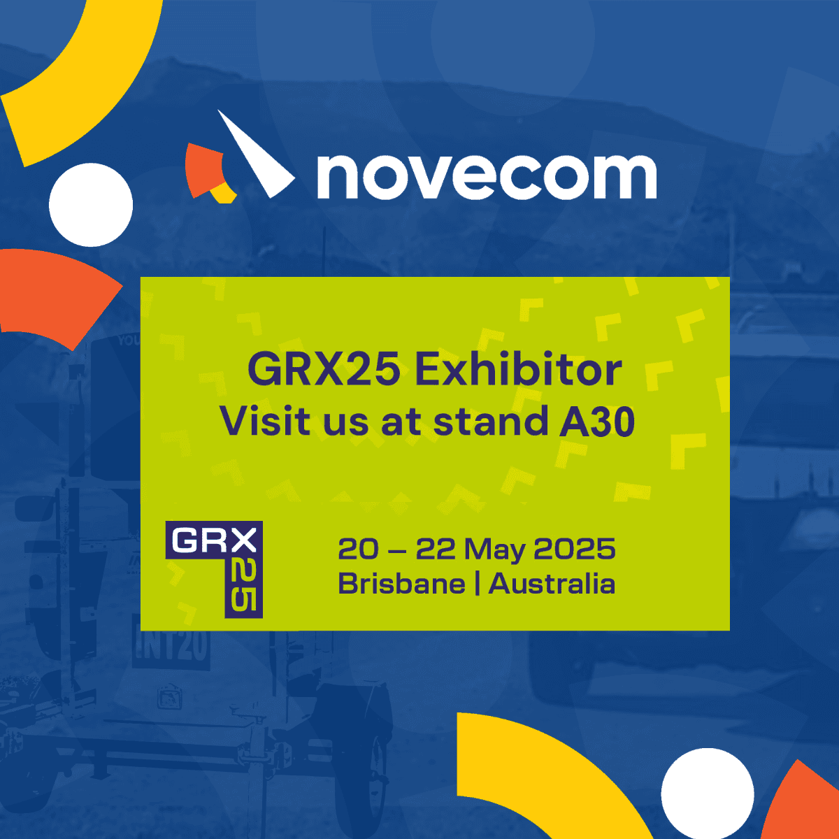 Novecom at GRX25 - visit us at stand A30