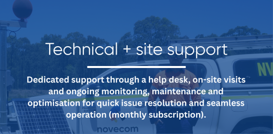 Dedicated support through a help desk, on-site visits and ongoing monitoring.