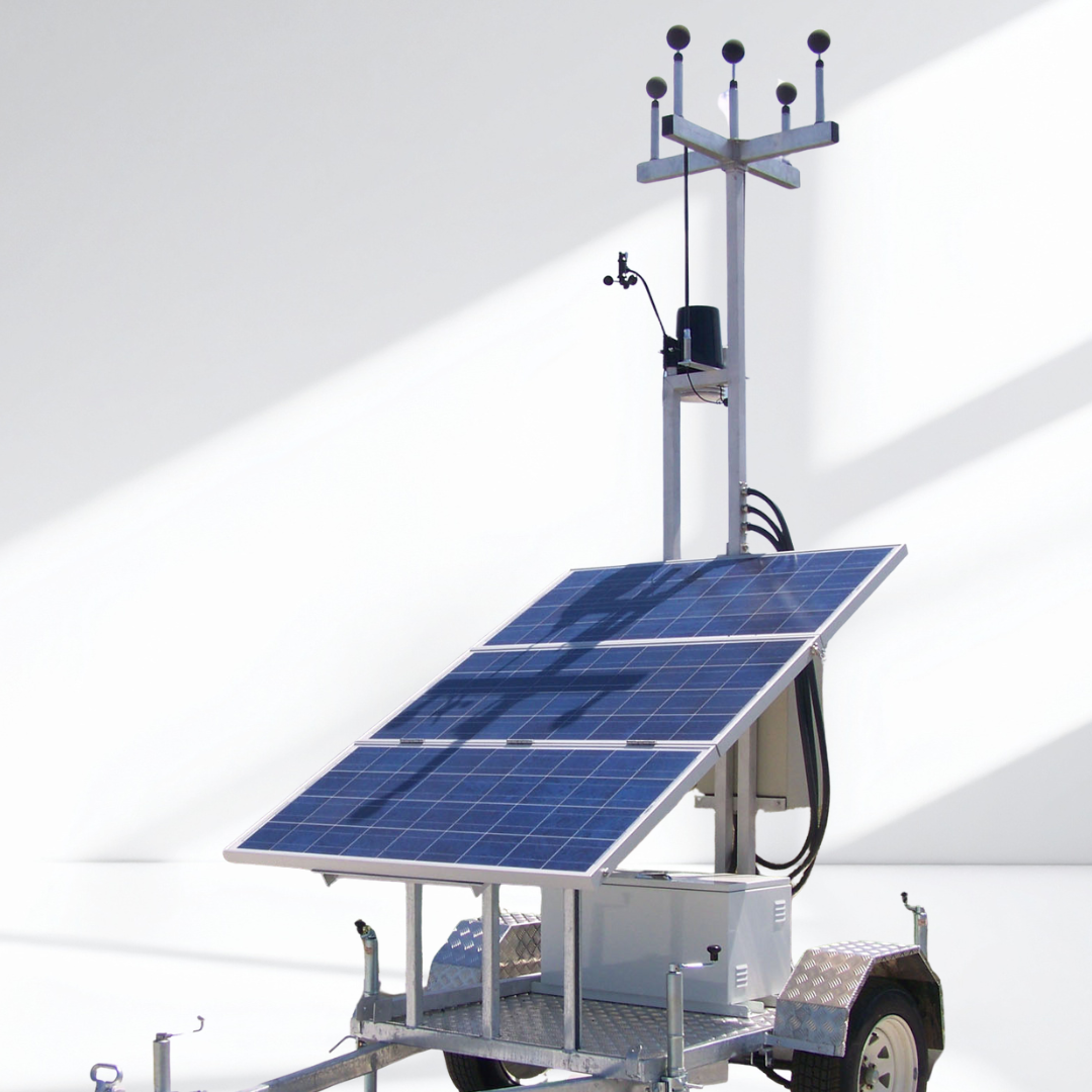 Noise monitoring trailer deployed at a mine site boundary